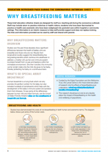 Education refresher pack during the coronavirus outbreak: Sheet 1: Why Breastfeeding Matters